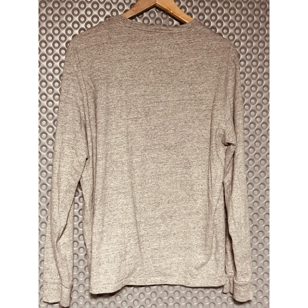 Polo Ralph Lauren Long Sleeve T-Shirt Men's Heathered Grey Size L EUC No Flaws